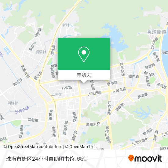 珠海市街区24小时自助图书馆地图