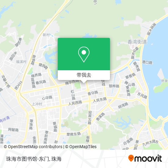 珠海市图书馆-东门地图