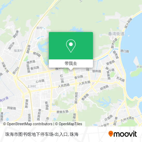 珠海市图书馆地下停车场-出入口地图