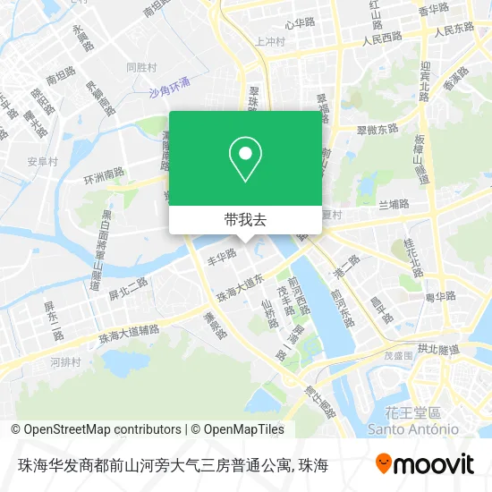 珠海华发商都前山河旁大气三房普通公寓地图