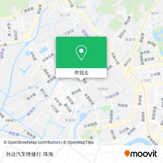孙达汽车维修行地图
