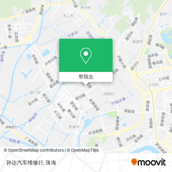 孙达汽车维修行地图