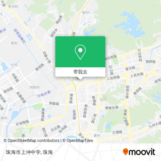 珠海市上冲中学地图