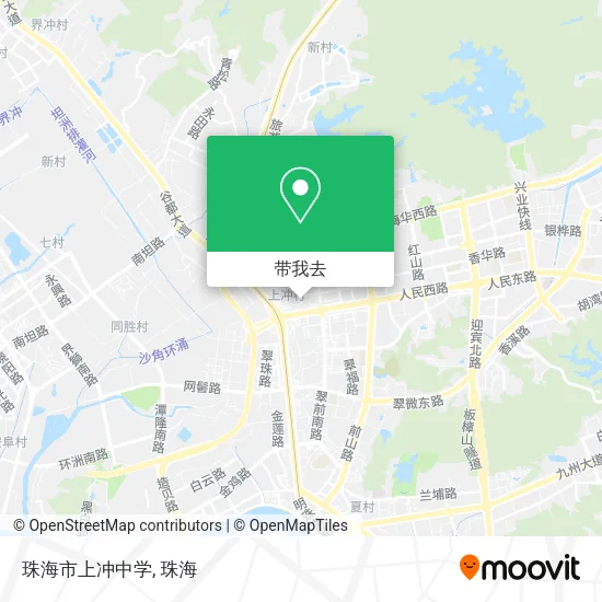 珠海市上冲中学地图