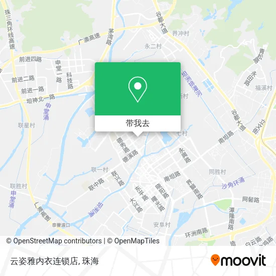云姿雅内衣连锁店地图