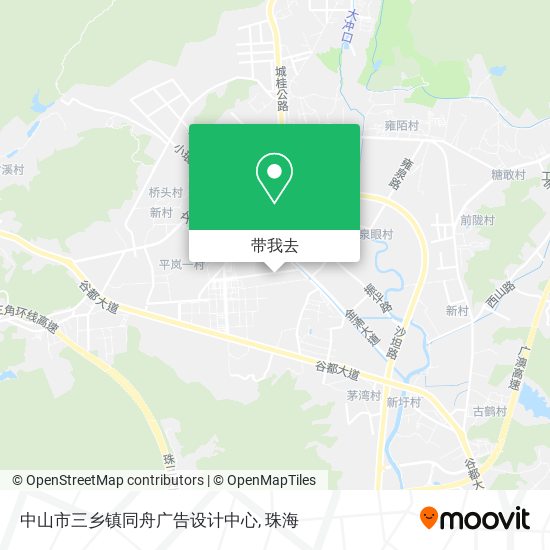 中山市三乡镇同舟广告设计中心地图