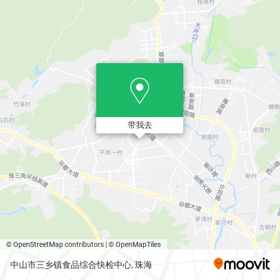 中山市三乡镇食品综合快检中心地图