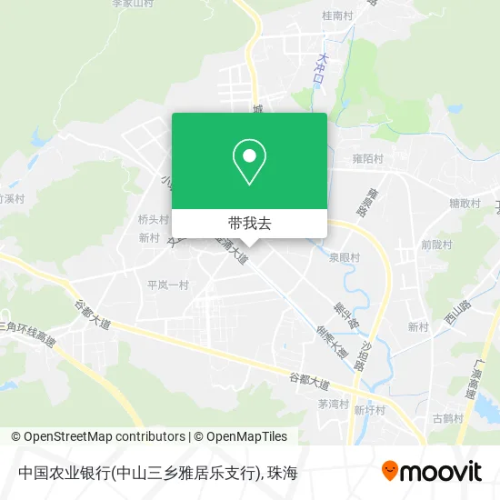 中国农业银行(中山三乡雅居乐支行)地图