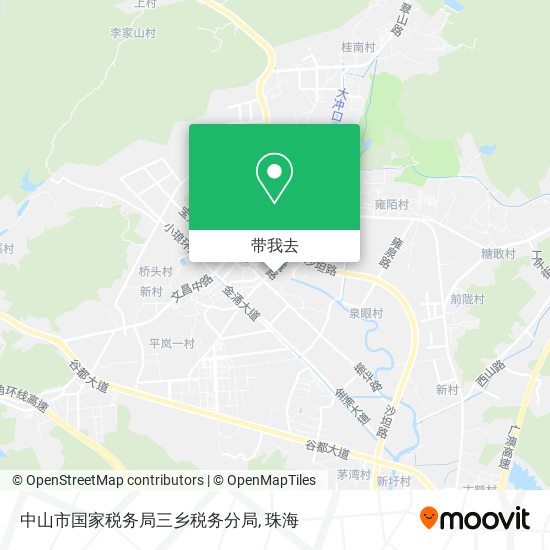 中山市国家税务局三乡税务分局地图