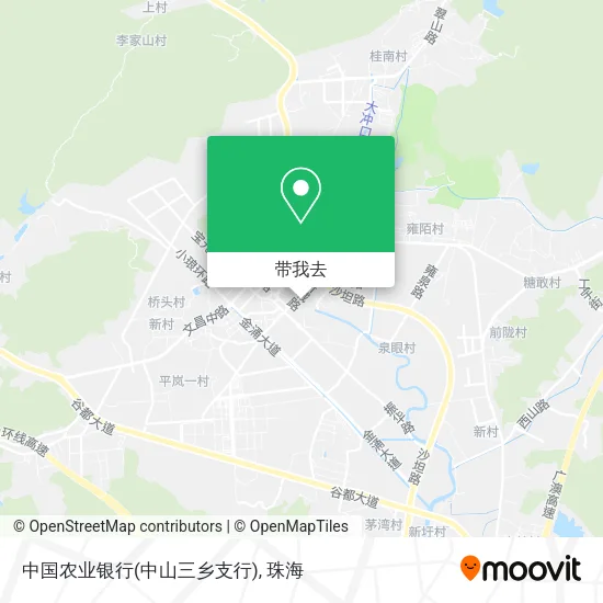 中国农业银行(中山三乡支行)地图
