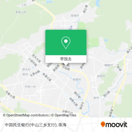 中国民生银行(中山三乡支行)地图