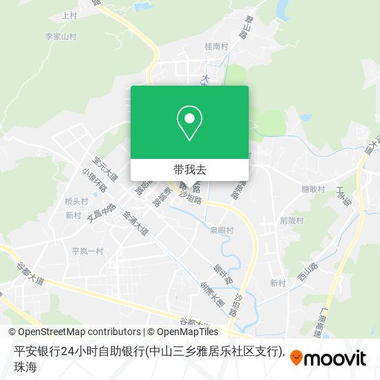 平安银行24小时自助银行(中山三乡雅居乐社区支行)地图