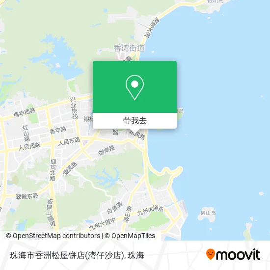 珠海市香洲松屋饼店(湾仔沙店)地图