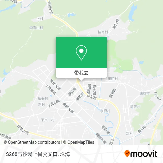 S268与沙岗上街交叉口地图