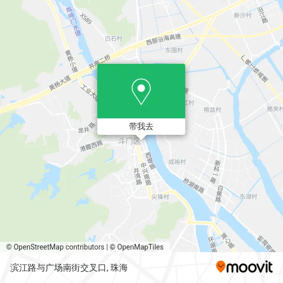 滨江路与广场南街交叉口地图