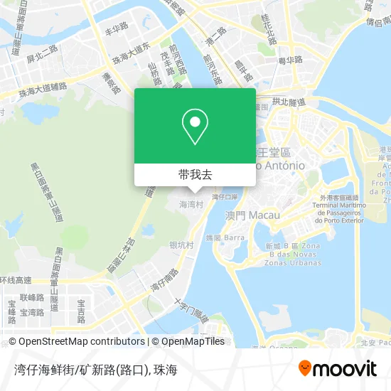 湾仔海鲜街/矿新路(路口)地图
