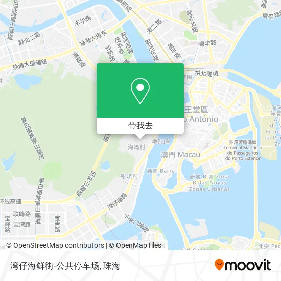 湾仔海鲜街-公共停车场地图