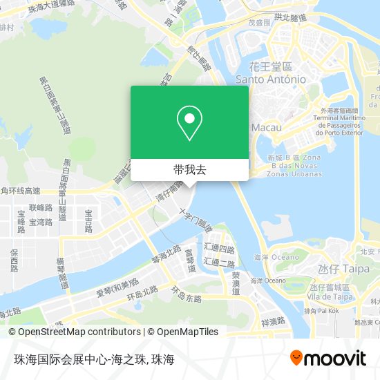 珠海国际会展中心-海之珠地图