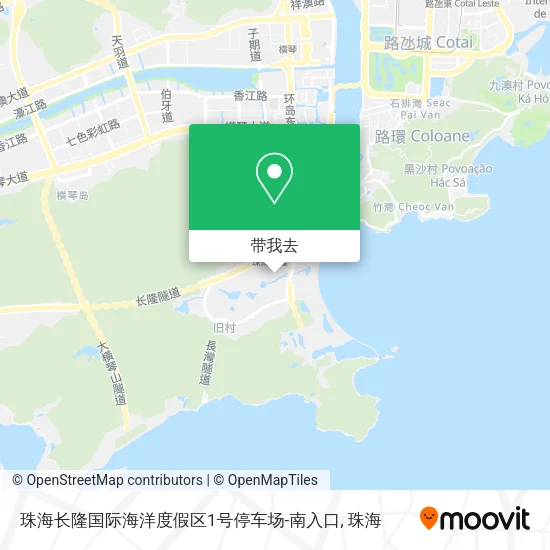 珠海长隆国际海洋度假区1号停车场-南入口地图