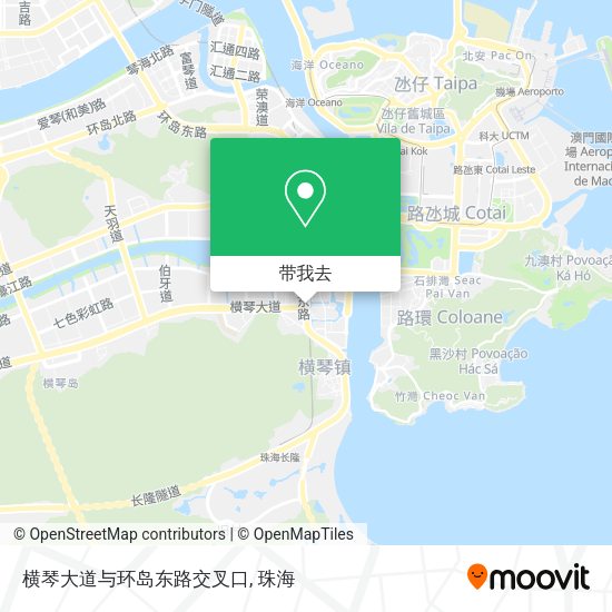 横琴大道与环岛东路交叉口地图