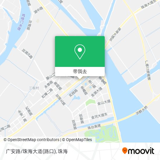 广安路/珠海大道(路口)地图