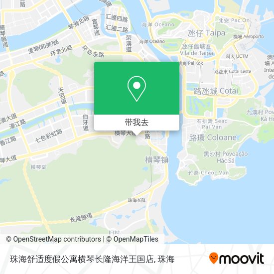 珠海舒适度假公寓横琴长隆海洋王国店地图