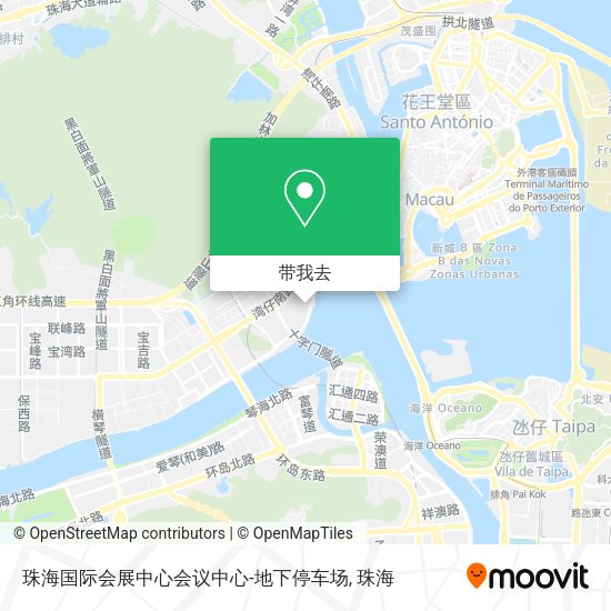 珠海国际会展中心会议中心-地下停车场地图