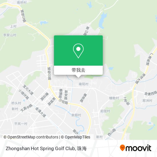 Zhongshan Hot Spring Golf Club地图