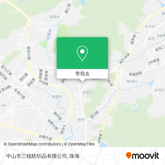 中山市三锐纺织品有限公司地图