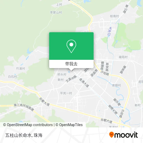 五桂山长命水地图