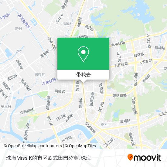 珠海Miss K的市区欧式田园公寓地图