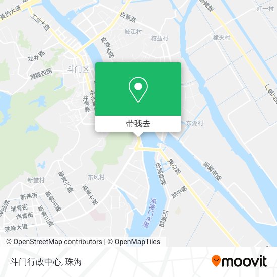斗门行政中心地图