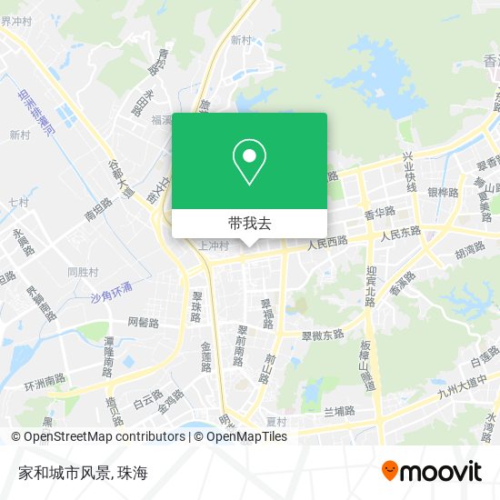 家和城市风景地图