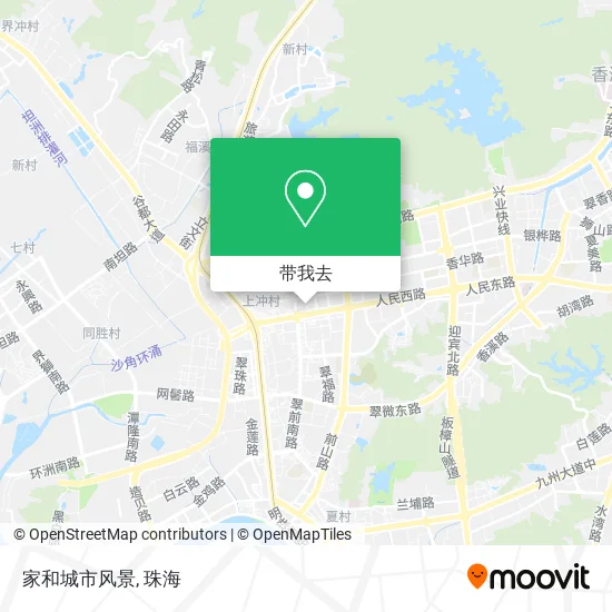 家和城市风景地图