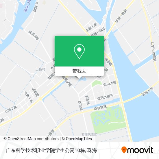广东科学技术职业学院学生公寓10栋地图