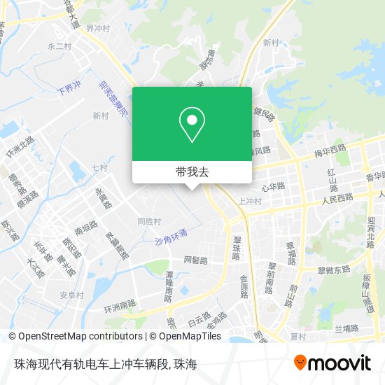 珠海现代有轨电车上冲车辆段地图