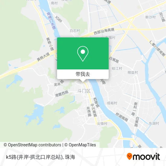 k5路(井岸-拱北口岸总站)地图
