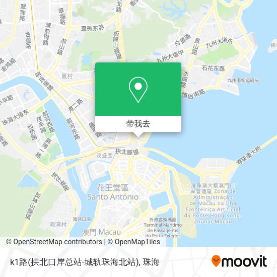 k1路(拱北口岸总站-城轨珠海北站)地图