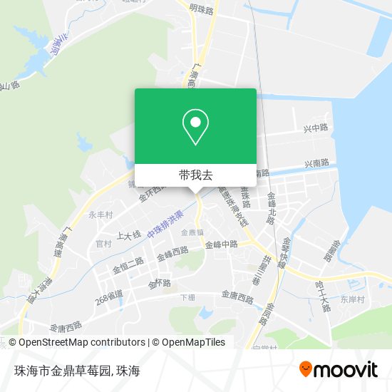 珠海市金鼎草莓园地图