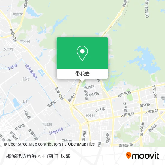 梅溪牌坊旅游区-西南门地图