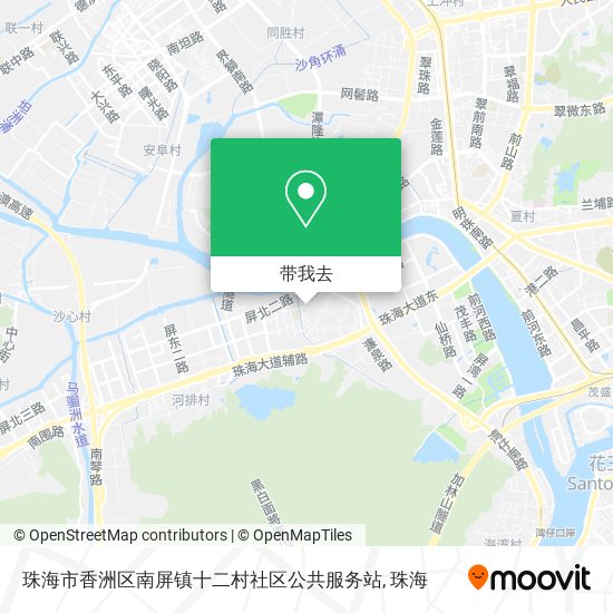 珠海市香洲区南屏镇十二村社区公共服务站地图