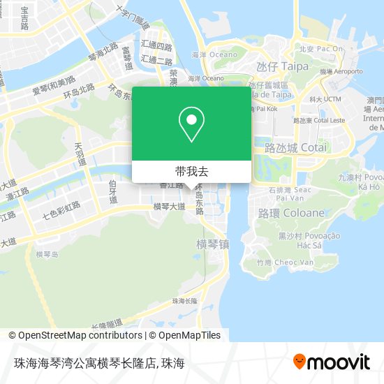 珠海海琴湾公寓横琴长隆店地图