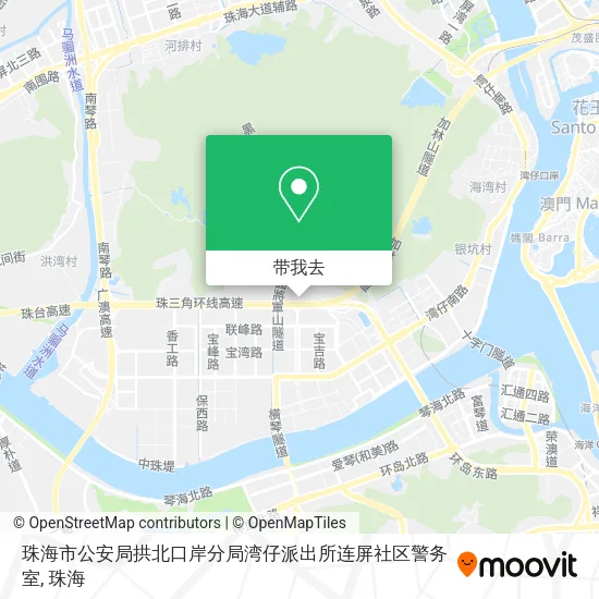 珠海市公安局拱北口岸分局湾仔派出所连屏社区警务室地图