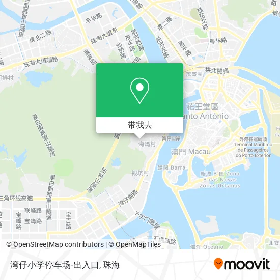 湾仔小学停车场-出入口地图