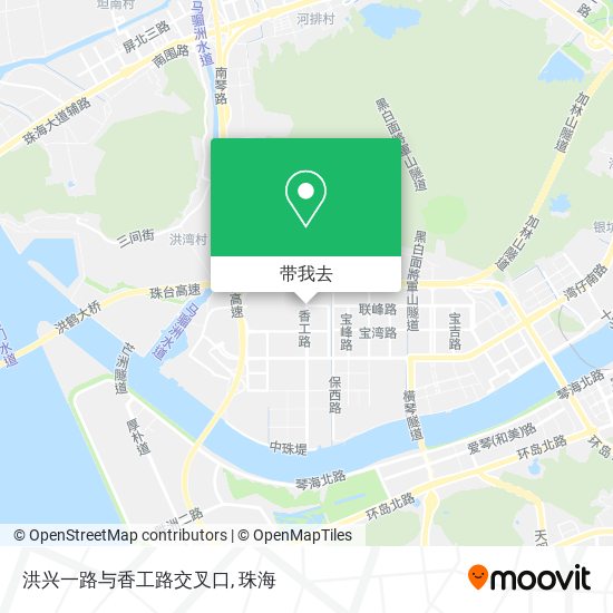 洪兴一路与香工路交叉口地图