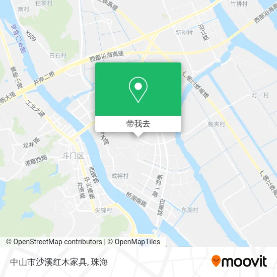 中山市沙溪红木家具地图