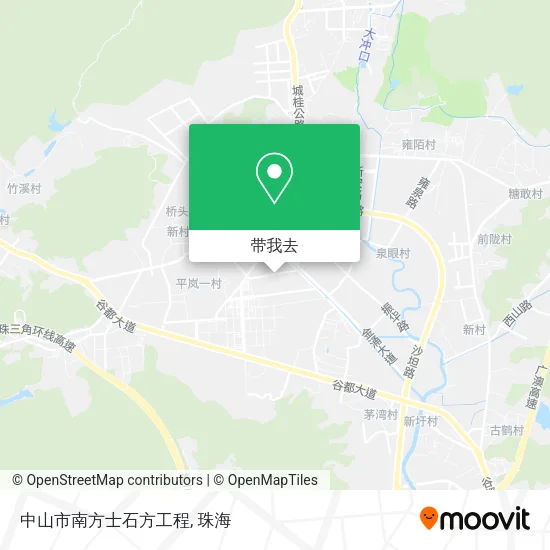 中山市南方士石方工程地图
