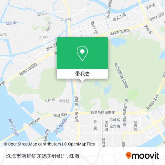 珠海市南屏红东德美针织厂地图