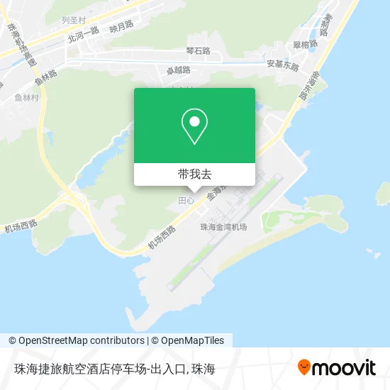 珠海捷旅航空酒店停车场-出入口地图