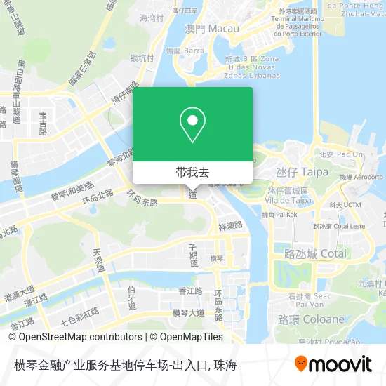 横琴金融产业服务基地停车场-出入口地图